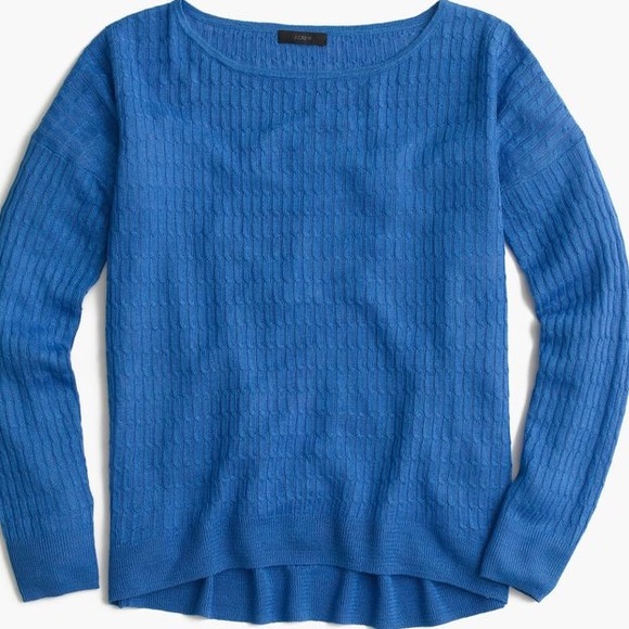 J. Crew Sweaters - J. Crew Lightweight Linen Cable Sweater